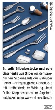 Stilvolle Silberbestecke, edle Geschenke aus Silber von der Bayerischen Silbermanufaktur