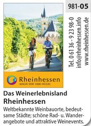 Rheinhessen - Weinerlebnis ,Radfahren und Wandern zwischen Rhein und Reben
