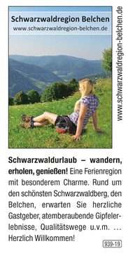 Schwarzwaldregion Belchen – wandern, erholen, genießen!
