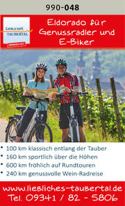 Liebliches Taubertal – Eldorado für Genussradler & E-Biker
