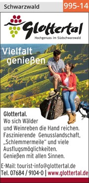 Glottertal / Südschwarzwald – Vielfalt genießen!