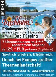 Kirchham – aktiver Gesundheitsurlaub, 7 Übern. ab 129 €
