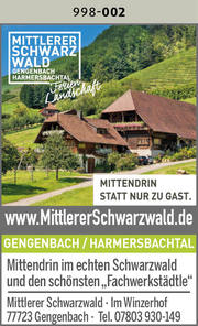 Mittlerer Schwarzwald - Mittendrin statt nur zu Gast. 