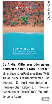 PONANT - Sommer 2023 - Ob Arktis, Mittelmeer oder Asien