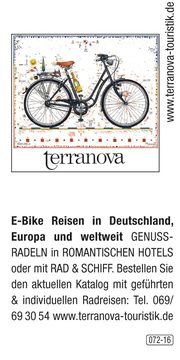 terranova – E-Bike Reisen in Deutschland, Europa und weltweit
