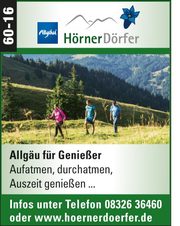 Hörnerdörfer - Allgäu für Genießer