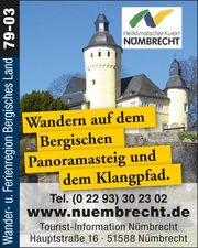 Wandern auf dem Bergischen Panoramasteig und dem Klangpfad.