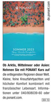PONANT - Sommer 2023 - Ob Arktis, Mittelmeer oder Asien