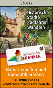 Romantisches Franken – Historische Städte, Radfahren, Wandern