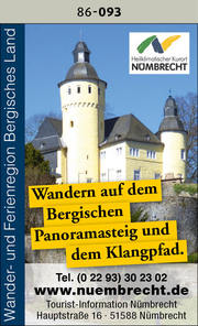 Wandern auf dem Bergischen Panoramasteig und dem Klangpfad.