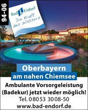 Oberbayern am nahen Chiemsee, ambulante Vorsorgeleistung