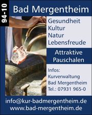 Bad Mergentheim – Attraktive Pauschalen