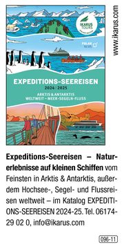 Ikarus Tours – Expeditions-Seereisen – Naturerlebnisse auf kleinen Schiffen