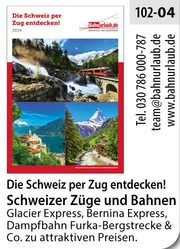 Bahnurlaub – Die Schweiz per Zug entdecken