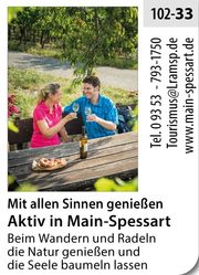 Aktiv ib Main-Spessart – Mit allen Sinnen genießen