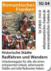 Romantisches Franken – Historische Städte, Radfahren, Wandern