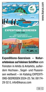 Ikarus Tours – Expeditions-Seereisen – Naturerlebnisse auf kleinen Schiffen
