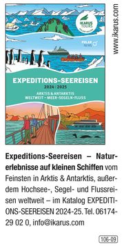 Ikarus Tours – Expeditions-Seereisen – Naturerlebnisse auf kleinen Schiffen