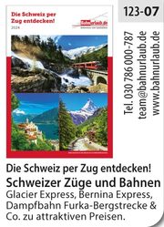 Bahnurlaub – Die Schweiz per Zug entdecken