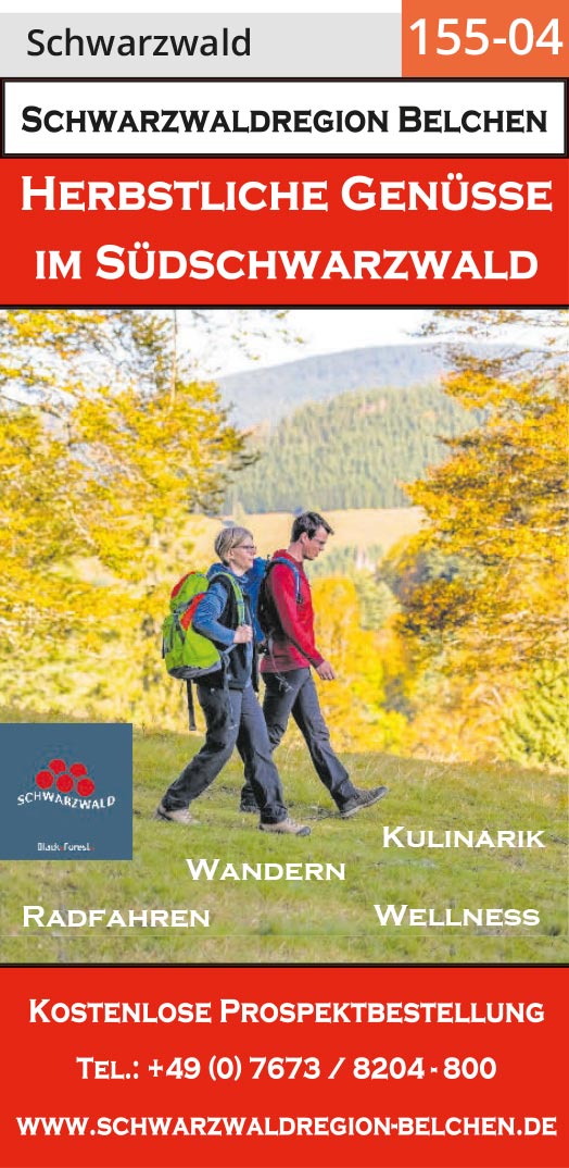  Schwarzwaldregion Belchen - Herbstliche Genüsse im Südschwarzwald