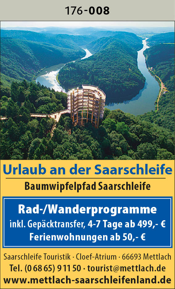 Urlaub an der Saarschleife - Rad- und Wanderprogramme