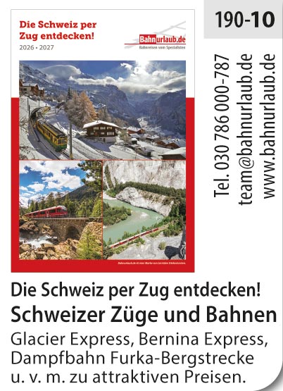 Bahnurlaub – Die Schweiz per Zug entdecken